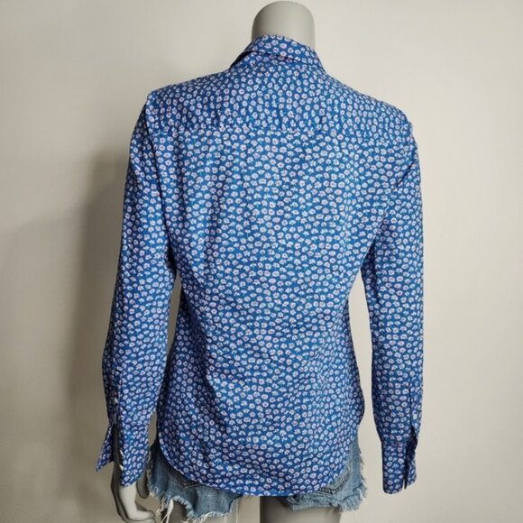 Liberty Art Fabrics x J. Crew Ditzy Daisy Floral Print Button Down Blouse Size 8 - Picture 5 of 11